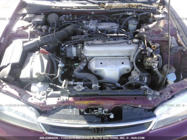 1HGCD5637VA012763 - 1997 HONDA ACCORD LX/EX RED photo 10