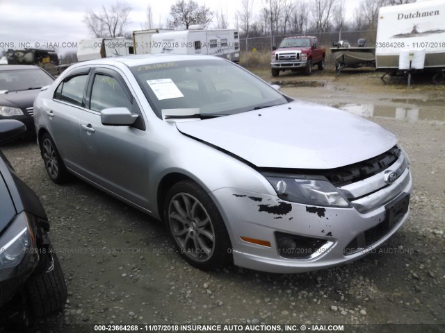 3FAHP0HA1BR345686 - 2011 FORD FUSION SE GRAY photo 1