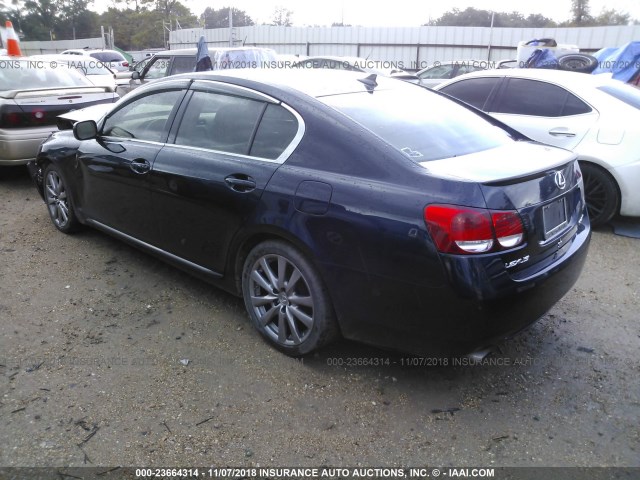 JTHBE96S570020261 - 2007 LEXUS GS 350 Dark Blue photo 3