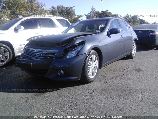 JN1CV6AP7CM930703 - 2012 INFINITI G37 SPORT GRAY photo 2