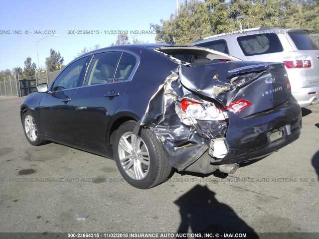 JN1CV6AP7CM930703 - 2012 INFINITI G37 SPORT GRAY photo 3