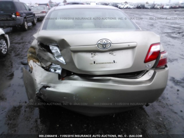 4T1BE46K99U274762 - 2009 TOYOTA CAMRY SE/LE/XLE GOLD photo 6