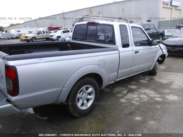1N6DD26T64C419345 - 2004 NISSAN FRONTIER KING CAB XE SILVER photo 4