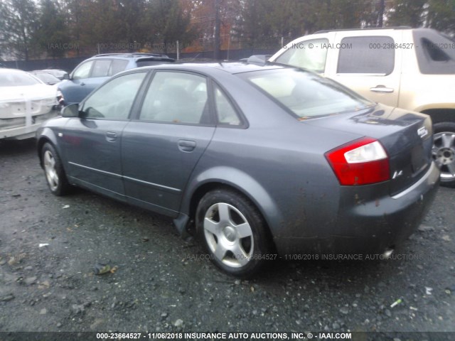 WAULC68E04A142109 - 2004 AUDI A4 1.8T QUATTRO GRAY photo 3