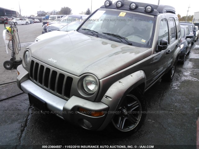 1J4GL38K04W123498 - 2004 JEEP LIBERTY RENEGADE TAN photo 2