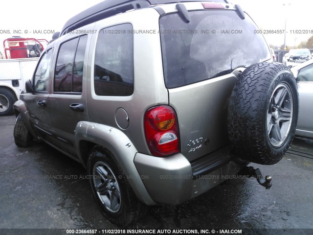 1J4GL38K04W123498 - 2004 JEEP LIBERTY RENEGADE TAN photo 3