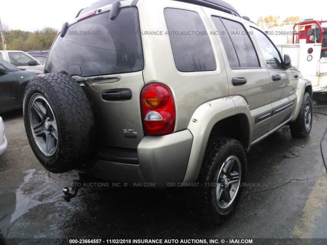 1J4GL38K04W123498 - 2004 JEEP LIBERTY RENEGADE TAN photo 4