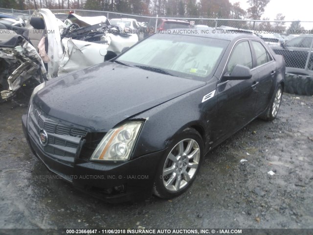 1G6DT57V190139139 - 2009 CADILLAC CTS HI FEATURE V6 BLACK photo 2