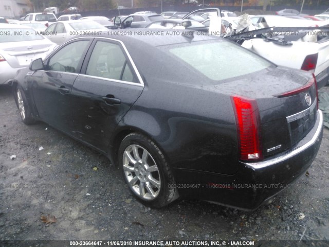 1G6DT57V190139139 - 2009 CADILLAC CTS HI FEATURE V6 BLACK photo 3