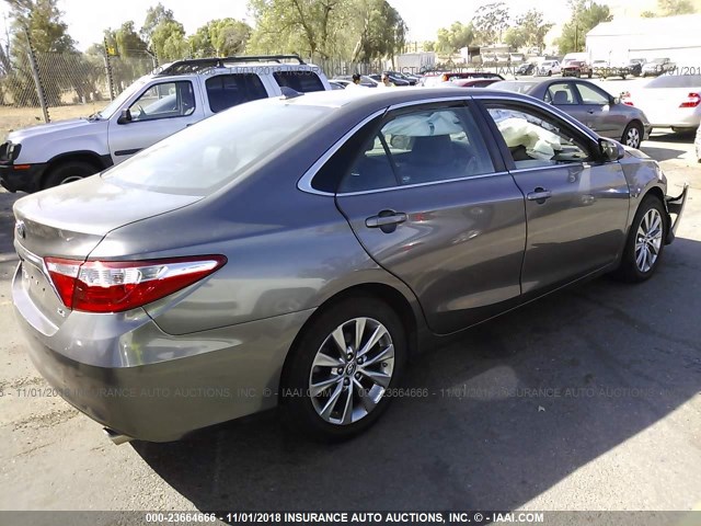 4T1BF1FK8FU950125 - 2015 TOYOTA CAMRY LE/XLE/SE/XSE GRAY photo 4