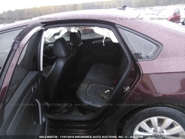 1VWAP7A35EC006347 - 2014 VOLKSWAGEN PASSAT S BURGUNDY photo 8