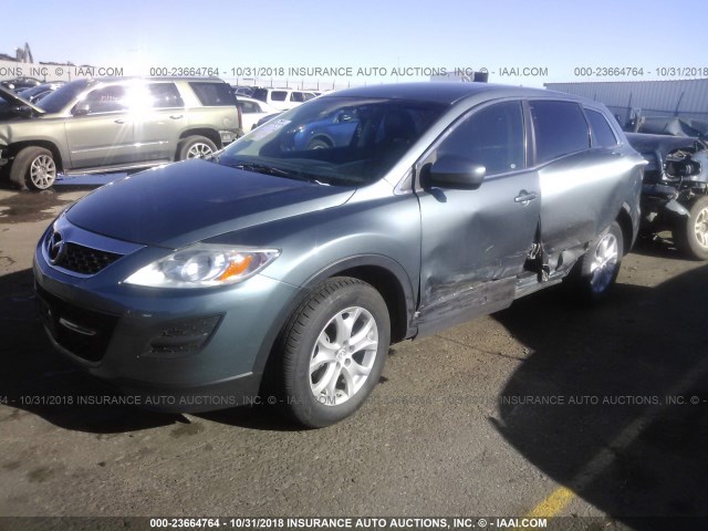 JM3TB3CA4B0322888 - 2011 MAZDA CX-9 GREEN photo 2