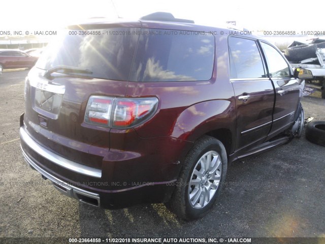 1GKKRTKD5FJ148460 - 2015 GMC ACADIA DENALI MAROON photo 4