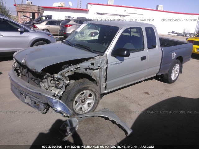 5TEVL52N84Z401787 - 2004 TOYOTA TACOMA XTRACAB SILVER photo 2