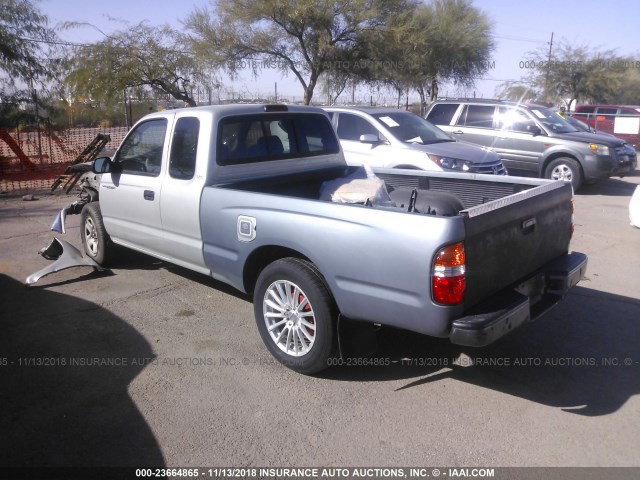 5TEVL52N84Z401787 - 2004 TOYOTA TACOMA XTRACAB SILVER photo 3