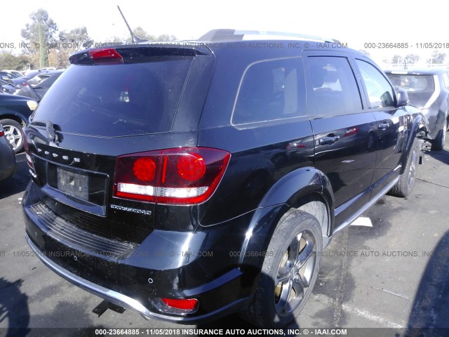 3C4PDCGB2ET276346 - 2014 DODGE JOURNEY CROSSROAD BLACK photo 4