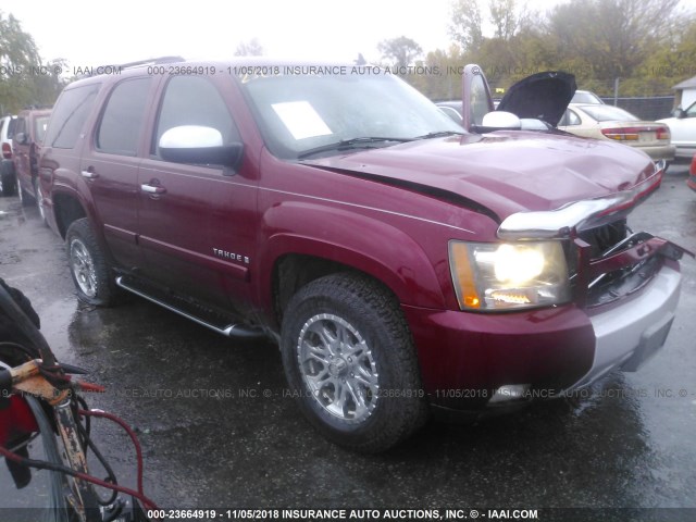 1GNFK13007R334404 - 2007 CHEVROLET TAHOE K1500 BURGUNDY photo 1