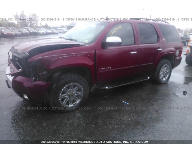 1GNFK13007R334404 - 2007 CHEVROLET TAHOE K1500 BURGUNDY photo 2