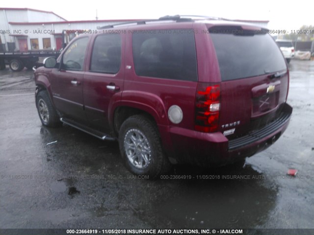 1GNFK13007R334404 - 2007 CHEVROLET TAHOE K1500 BURGUNDY photo 3