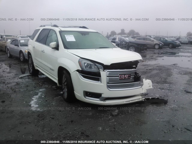 1GKKRTKD0EJ148333 - 2014 GMC ACADIA DENALI WHITE photo 1