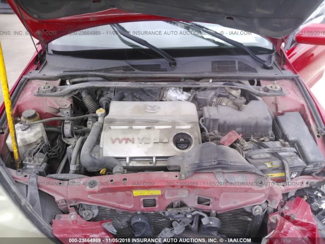 4T1CA38P04U008428 - 2004 TOYOTA CAMRY SOLARA SE/SLE Қызыл фото 10