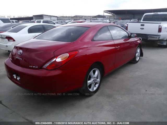 4T1CA38P04U008428 - 2004 TOYOTA CAMRY SOLARA SE/SLE Қызыл фото 4