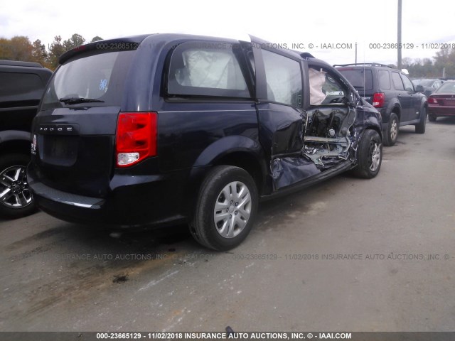 2C4RDGBG1ER104878 - 2014 DODGE GRAND CARAVAN SE BLUE photo 4