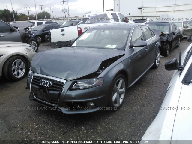 WAUEFAFL0CA067205 - 2012 AUDI A4 PREMIUM PLUS GRAY photo 2