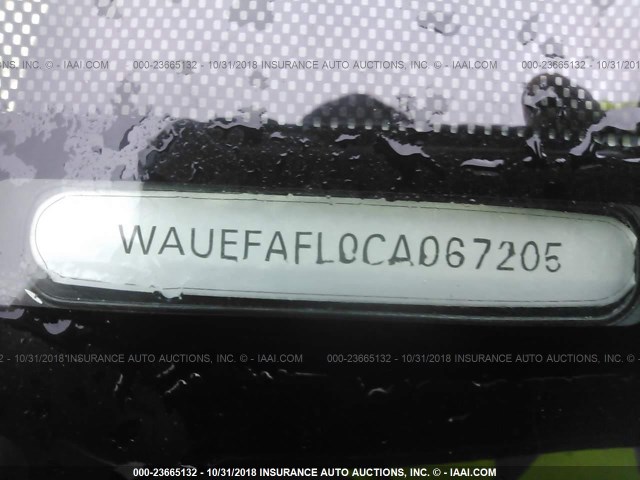 WAUEFAFL0CA067205 - 2012 AUDI A4 PREMIUM PLUS GRAY photo 9