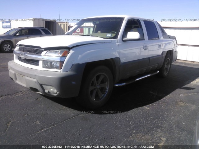 3GNEC13T62G168594 - 2002 CHEVROLET AVALANCHE C1500 WHITE photo 2