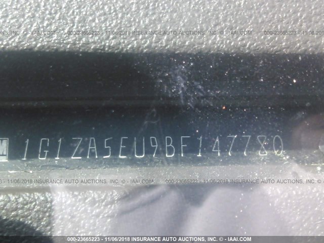 1G1ZA5EU9BF147780 - 2011 CHEVROLET MALIBU LS 米色 照片 9