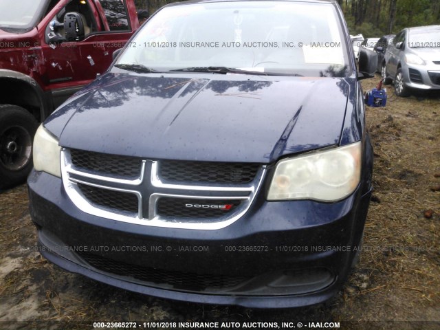 2C4RDGBG9CR262740 - 2012 DODGE GRAND CARAVAN SE BLUE photo 6