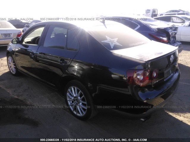 3VWRJ71K38M170002 - 2008 VOLKSWAGEN JETTA WOLFSBURG 黑色 照片 3