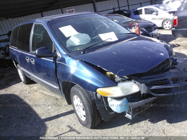 2B4GP24G0YR807677 - 2000 DODGE GRAND CARAVAN  BLUE photo 1