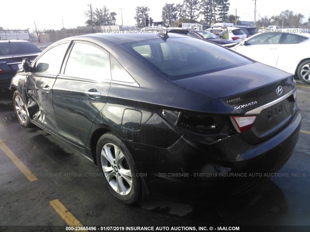 5NPEC4AC6DH601838 - 2013 HYUNDAI SONATA SE/LIMITED BLACK photo 3