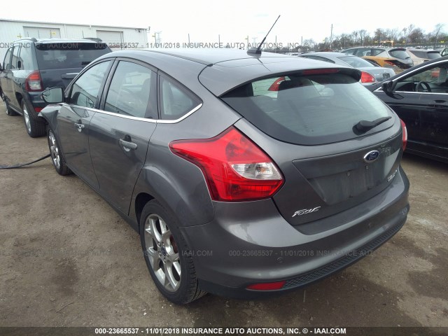 1FADP3N27DL130196 - 2013 FORD FOCUS TITANIUM GRAY photo 3