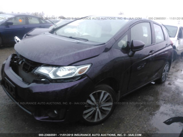 3HGGK5H84FM751075 - 2015 HONDA FIT EX/EXL PURPLE photo 2