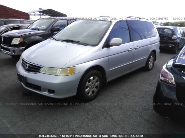 5FNRL18094B069348 - 2004 HONDA ODYSSEY EXL SILVER photo 2