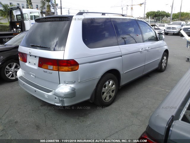 5FNRL18094B069348 - 2004 HONDA ODYSSEY EXL SILVER photo 4