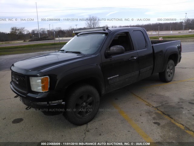 1GTSKWE30AZ290696 - 2010 GMC SIERRA K1500 SLT BLACK photo 2