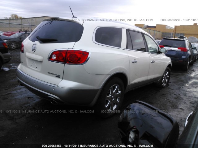 5GALRBED5AJ189414 - 2010 BUICK ENCLAVE CXL WHITE photo 4