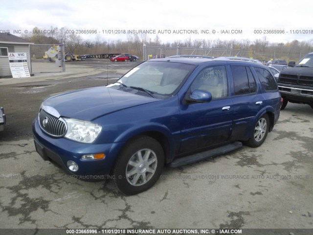 5GADT13S062267519 - 2006 BUICK RAINIER CXL BLUE photo 2