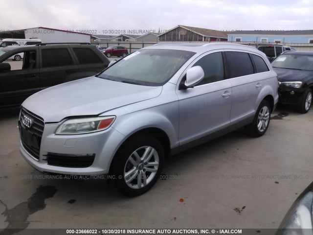 WA1AV94L27D089694 - 2007 AUDI Q7 4.2 QUATTRO SILVER photo 2