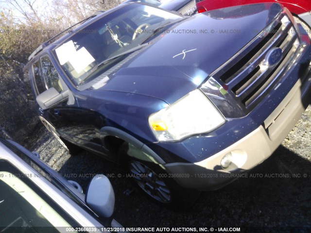 1FMFU17508LA15027 - 2008 FORD EXPEDITION EDDIE BAUER BLUE photo 1