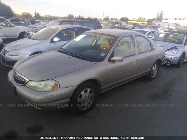 1MEFM6535XK619212 - 1999 MERCURY MYSTIQUE GS/SPORT GOLD photo 2