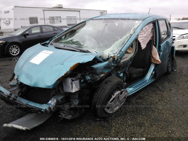 JHMGE8H38CC035285 - 2012 HONDA FIT TEAL photo 2