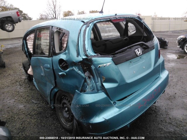 JHMGE8H38CC035285 - 2012 HONDA FIT TEAL photo 3