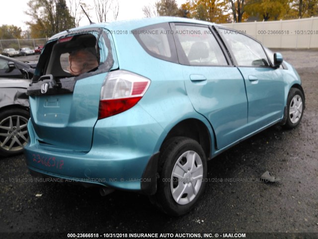 JHMGE8H38CC035285 - 2012 HONDA FIT TEAL photo 4