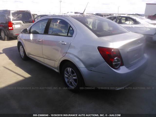 1G1JA5SH5C4155358 - 2012 CHEVROLET SONIC 银色 照片 3