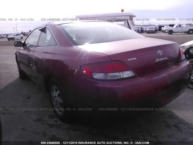 2T1CG22P5YC279347 - 2000 TOYOTA CAMRY SOLARA SE RED photo 3